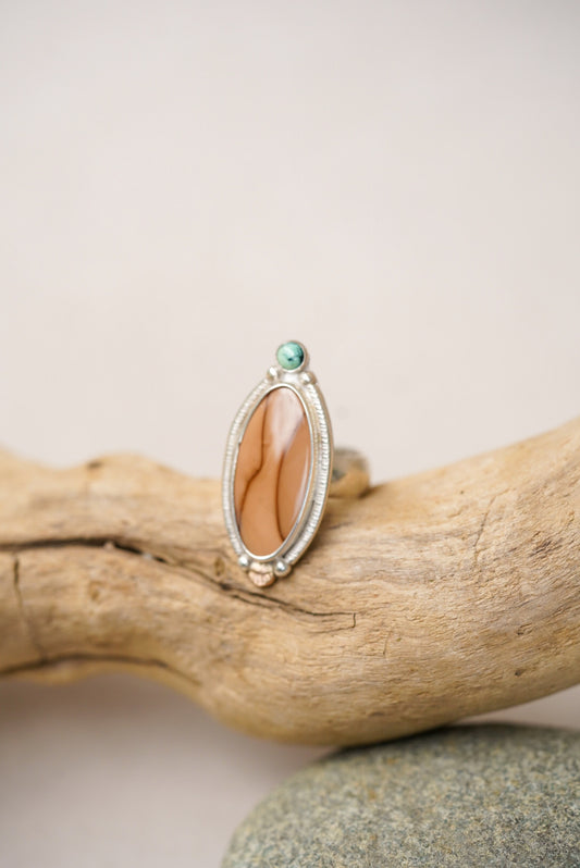 Bruneau Jasper + Variscite Ring - Size 6.5