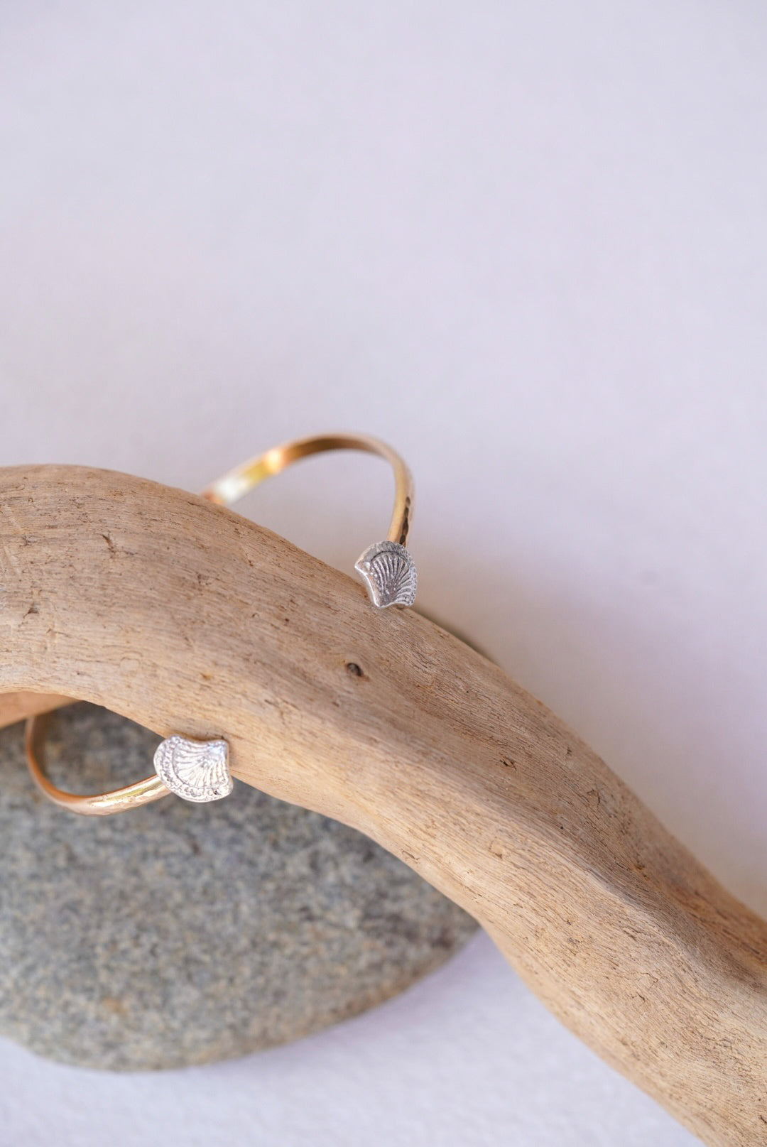 Ethiopian Opal Shell Cuff