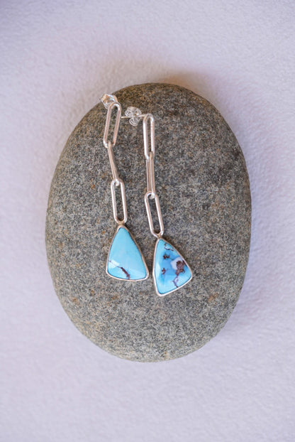Lavender Turquoise Paperclip Earrings
