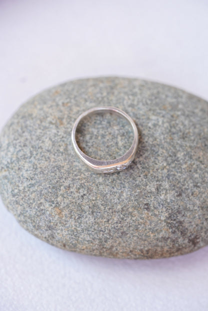 Engraved Diamond Ring- Size 7.5