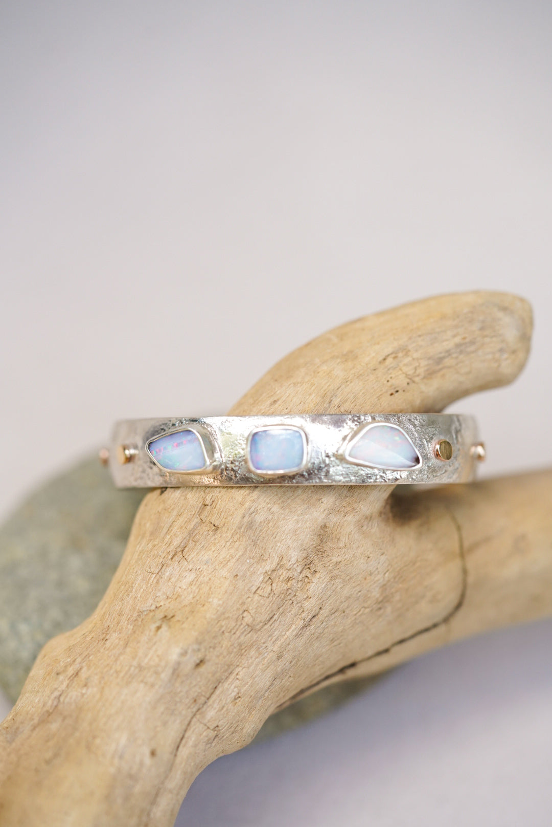 Tri Australian Opal Cuff