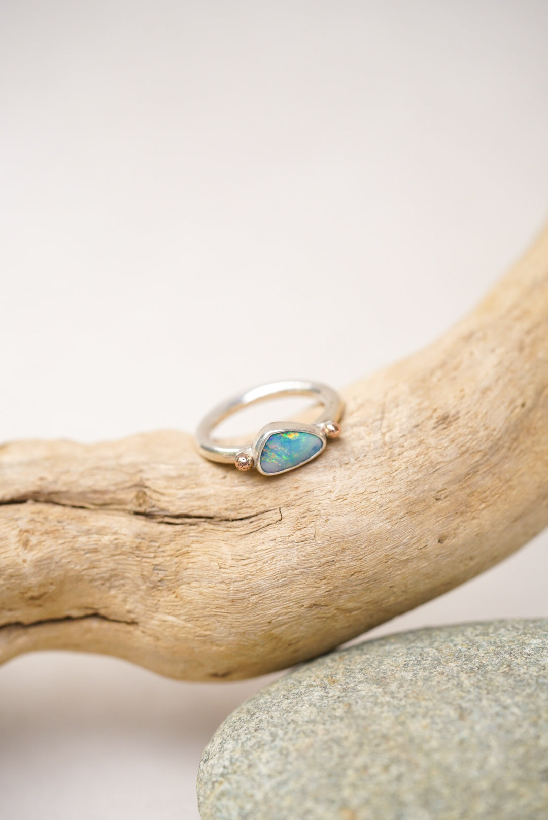 Australian Boulder Opal Ring - Size 6.75