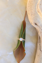 Load image into Gallery viewer, Ring with a moonstone stone on a leaf
