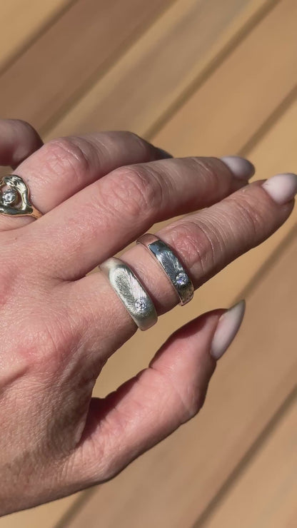 Engraved Diamond Ring- Size 7.5